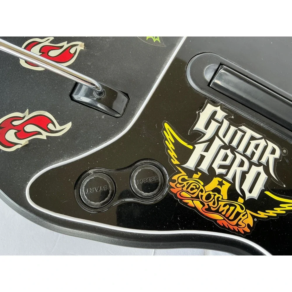Kramer Guitar Hero Aerosmith As-is Wireless‎ PS2 Black Striker Gaming Guitar